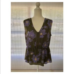 Cabi Floral Green Top